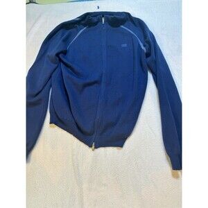 US Airways Jacket Mens Med Wool Blend Full Zip Blue by Stan Herman Workwear NEW